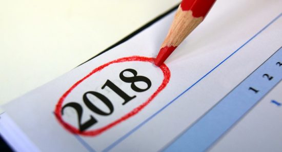 Calendar Year 2018 Number Turn Of The Year